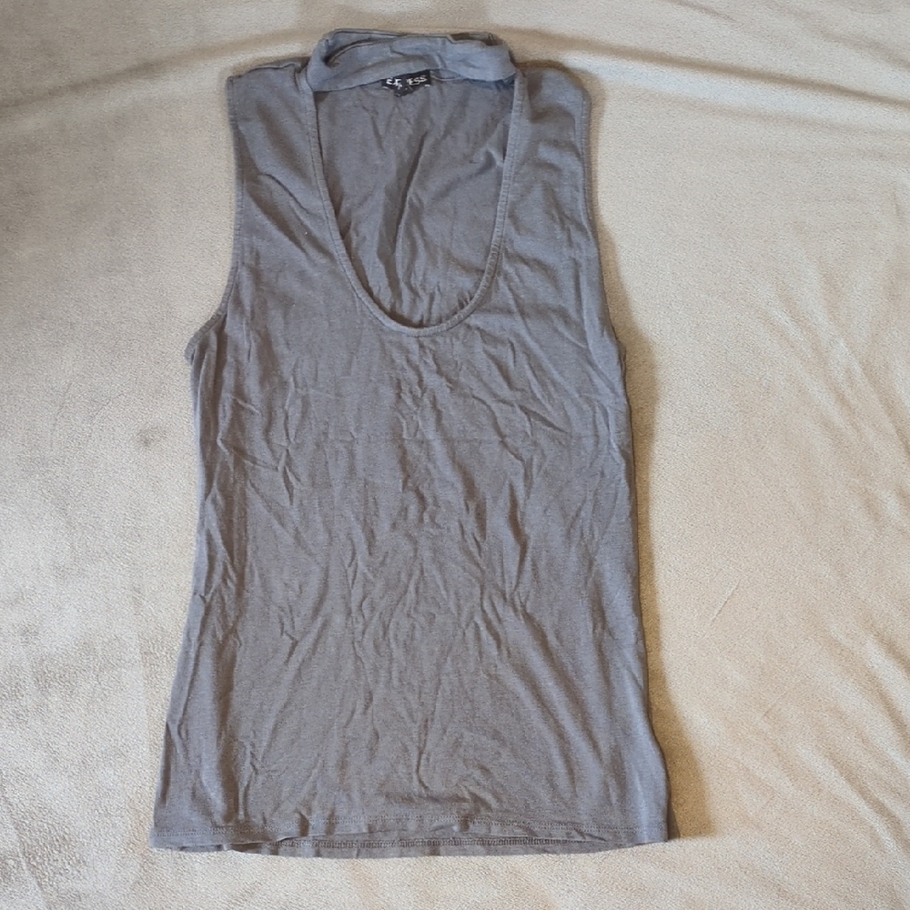 Express Gray Sleeveless Tank Top